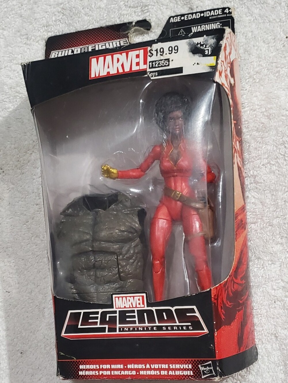 Marvel Red Female Action Figure with Gold Glove